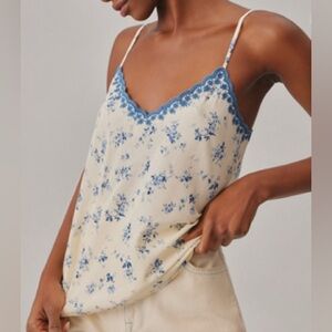 NWT Reformation Shayna Floral Lace Trim Cami